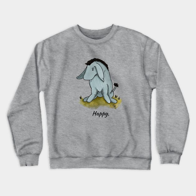 Happy - Eeyore Crewneck Sweatshirt by Alt World Studios